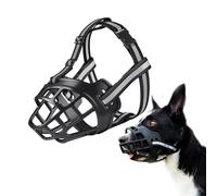 1 muselière pour chien, de petite et moyenne taille, respirante, avec masque pour animaux de compagnie, avec bandes réfléchissantes, anti-morsure, anti-aboiements