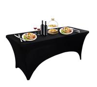 1 nappe extensible en élasthanne pour tables pliantes rectangulaires, lavable et infroissable, parfaite pour les événements et les fêtes