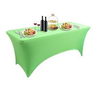 1 nappe extensible en élasthanne pour tables pliantes rectangulaires, lavable, infroissable et durable, parfaite pour les événements et les fêtes