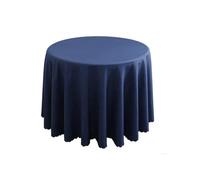 1 Nappe Ronde en Polyester Bleu Marine, diamètre 240 cm, pour décoration de Table d'hôtel, de Banquet, d'anniversaire
