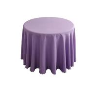 1 Nappe Ronde en Polyester Bleu pour décoration de Table, hôtel, Banquet, fête d'anniversaire, Violet Clair, diamètre 260 cm