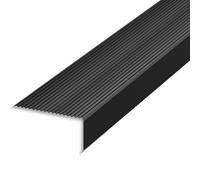1 nez de marche en aluminium noir de 35 pouces - Bordure de marche antidérapante for l'intérieur et l'extérieur, protection de marche(WxH 4x2cm)