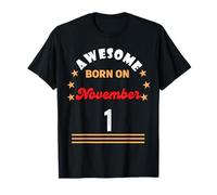 1 Novembre Anniversaire génial né Le 1er Novembre Vintage T-Shirt