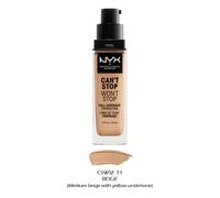 1 NYX Can'T Stop Won'T Full Coverage Foundation " Choisissez Votre 1 Couleur "