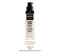 1 NYX Can'T Stop Won'T Full Coverage Foundation " Choisissez Votre 1 Couleur "