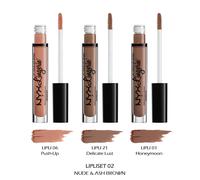 1 NYX Lèvre Lingerie Liquide Lèvres - 3 Pièce Set " LIPLISET02 - Chair & Ash