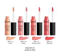 1 NYX Souple Mate Crème à Lèvres Set - Complet Taille " SMLCSET02 - Chair & Rose