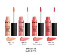 1 NYX Souple Mate Crème à Lèvres Set - Complet Taille " SMLCSET02 - Chair & Rose