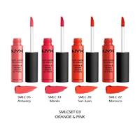 1 NYX Souple Mate Crème à Lèvres Set - Complet Taille " SMLCSET03 - Orange &