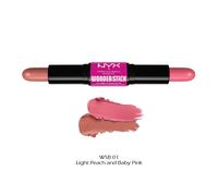 NYX Blush crémeux – Acide hyaluronique – Vegan – Teinte Light Peach + Baby Pink (01)
