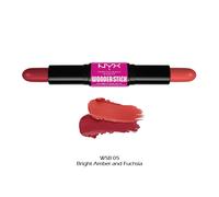NYX Professional Makeup Blush Crémeux, À l'Acide Hyaluronique Hydratant, Texture Modulable, Formule Vegan, Wonder Stick, Teinte : Bright Amber + Fuschia (05)