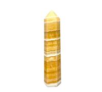 1 obélisque tour en quartz à pointe de cristal calcite orange 80-100 g