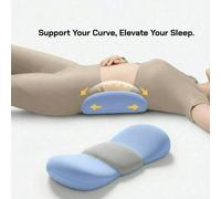 1 Oreiller lombaire ergonomique, coussin de taille en forme d'aile de papillon 3D, conception d'ingénierie zonée pour un ajustement précis du dos, convient à toutes les positions de sommeil, respirant