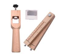 1 outil de coupe réglable pour bracelet en cuir avec 5 lames pour ceinture en cuir et bande en bois