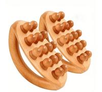 1 outil de massage en bois à 14 boules, conçu pour la détente du corps sur les épaules, le cou, l'abdomen, les jambes et le dos. Idéal pour soulager les tensions après l'exercice ou les activités quot