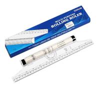 1 outil de mesure Rolling Ruler de 30,5 cm pour artistes, architectes et ingénieurs, polyvalent et précis, design épuré
