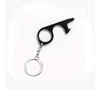 1 ouvre-porte sans contact - Clé hygiénique - Contact sûr - Décapsuleur - Outil de bouton tactile - Noir