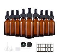 1 oz Eye Dropper Bottle(48 Pack), Eternal Moment 30ml Amber Glass Bottles with Glass Eye Dropper for Essential Oils, Chemistry Lab Chemicals, Colognes & Perfumes