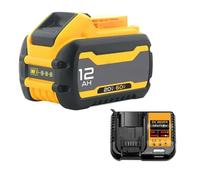 1-Pack 12Ah 20V-60V Cordless Power Tool Replacement Battery Compatible avec DEWEI DCB606/DCB609/DCB612(avec 1 Chargeur)