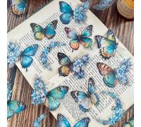 1 Pack/30 Feuilles Papillons, Lune, Fleurs Thème Autocollants De Scrapbook Étanches Pour Le Journal Intime, Bricolage Taille UniquePET