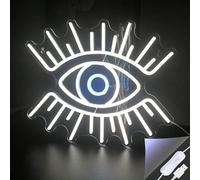 1 pack d'enseignes au néon avec motif œil, éclairage mural à LED, lampe de meuble, convient pour la décoration de la maison, bar, cave, restaurant, ambiance de vacances, cadeau d'éclairage fantaisie P