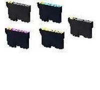 1 Pack Economique de 5 Cartouches Encre Brother 2 Noir + 1 Cyan + 1 Magenta + 1 Jaune Compatible EPSON 2*T0711 + T0712 + T0713 + T0714