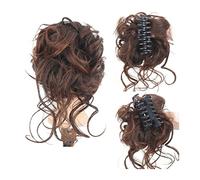 1 Pack Messy Curly Bun Extension Bouclés Ondulés Chignon Synthétique Pièce De Cheveux Griffe Clip for Femmes Pince À Chignon Postiche Cheveux