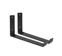 1 Pack of 2 Retro Decorative Shelf Brackets,L Corner Braces Supports With Lip, Diy Open Shelf Bracket,25cm/9.8in