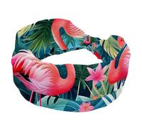 1 Pack Rose Art Flamant Rose 516 Élastique Doux Tissu Antidérapant Bandeau Mode Femmes Doux Large et Élégant pour Toutes Les Occasions