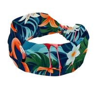 1 Pack Rose Art Flamant Rose 528 Élastique Doux Tissu Antidérapant Bandeau Mode Femmes Doux Large et Élégant pour Toutes Les Occasions