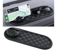 1 Pack Tapis Antidérapant de Tableau de Bord pour Land Rover Discovery | Typ LR4 | Bj. 2009-2017, Support Téléphone Adhésif PVC à Carreaux Organisateur d'Intérieur Accessoires
