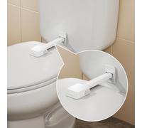 1 Pack Toilet Seat Safety Lock For Baby And Child Easy To Install With Adhesive,No Tools Or Drilling Needed (White)