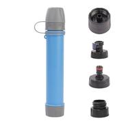 1 paille filtrante de survie pour randonnée et camping, purificateur d'eau personnel portable 2025, longue durée de vie de 3 000 L, comprend une bouteille et des adaptateurs de poche d'hydratation (1