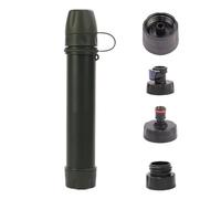 1 paille filtrante de survie pour randonnée et camping, purificateur d'eau personnel portable 2025, longue durée de vie de 3 000 L, comprend une bouteille et des adaptateurs de poche d'hydratation (1