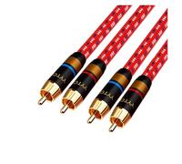 1 Pair 2RCA to High Performance Audio Cable for Amplifier DAC TV DVD Premium(Red one pair,1.5m)