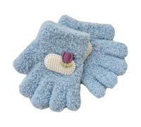 1 Pair Children's Winter Gloves Cartoon Kids Kindergarten Five Finger Mittens Comfortable for Warmth Ful of Durability Polyester Baby Mittens