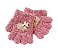 1 Pair Children's Winter Gloves Cartoon Kids Kindergarten Five Finger Mittens Comfortable for Warmth Ful of Durability Polyester Baby Mittens