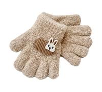 1 Pair Children's Winter Gloves Cartoon Kids Kindergarten Five Finger Mittens Comfortable for Warmth Ful of Durability Polyester Baby Mittens
