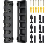 1 Pair Fishing Rod Holder With 6 Pairs Of Fishing Rod Attachments,Wall Mounted Fishing Rod Holder Ratelier,Fishing Rod Storage 6 Poles Vertical Fishing Rod For Wall Garage Boat