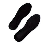 1 Pair Fleece Thickened Thermal Insole Winter Warm Cold-Proof Soft Bottom Comfortable Sweat-Absorbing Cotton Insoles(Black,43-44)