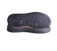 1 Pair Hand-knitted Hook Line Soles Anti-kick Soft Rubber Soles Anti-slip Wearproof Shoe Repair Replacement(Deep Black,40)
