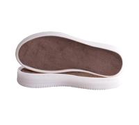 1 Pair Hand-knitted Hook Line Soles Anti-kick Soft Rubber Soles Anti-slip Wearproof Shoe Repair Replacement(Deep White,40)