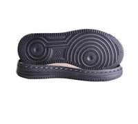 1 Pair Hand-knitted Hook Line Soles Anti-kick Soft Rubber Soles Anti-slip Wearproof Shoe Repair Replacement(Black,40)