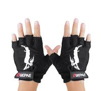 1 Pair Inline Skates Roller Skating Cycling Half Finger Gloves Protective Gear Black by Generic by Generic
