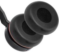 1 Pair Jabra Ear Pads Replacement Memory Foam and Leather Ear Pads for Jabra Evolve 75, 75+, 75UC, 75MS Easy Installation, Replacement Ear Pads