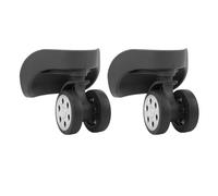 1 Pair Luggage Replacement Wheels, Professional Quiet Universal Swivel Suitcase Luggage Mute Casters Replacement Wheels (Black)