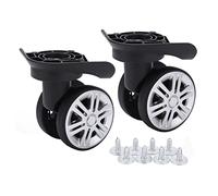 1 Pair Luggage Swivel Wheels, 360 Degree Luggage Swivel Wheel Replacement, 1 Pair Luggage Replacement Wheels, Suitcase Swivel Casters Repalcement Mute Double Row Wheels