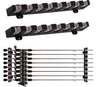1 Pair Of Fishing Rod Holder 6/8 Slots Can Nail Vertically Or Horizontally To Garage And Home Walls With The Help Of Accessories Provided