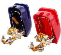 1 Pair Quick Release Connectors Battery Quick Disconnect Terminals With Red (+) And Blue (-) Cover