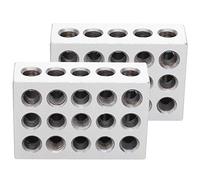 1 Paire 1-2-3, 123 Blocs de Gabarit de Bloc d'alimentation Industrielle Ultra Précis Blocs d'étalonnage Métriques Britanniques 23 Trous Assortis 0,0002 Pouces Machiniste